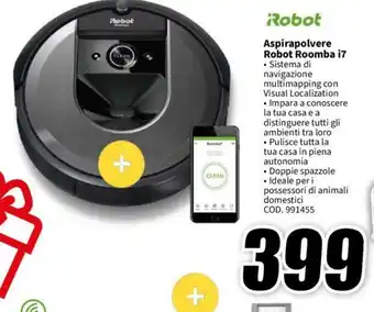 MediaWorld Robot Aspirapolvere Robot Roomba i7 offerta