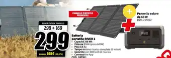 MediaWorld Batteria portatile RIVER 2 + Pannello solare da 60 W offerta