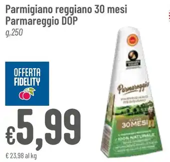 Pan Parmigiano reggiano 30 mesi Parmareggio DOP g 250 offerta