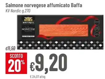 Pan Salmone norvegese affumicato Baffa KV Nordic g.270 offerta