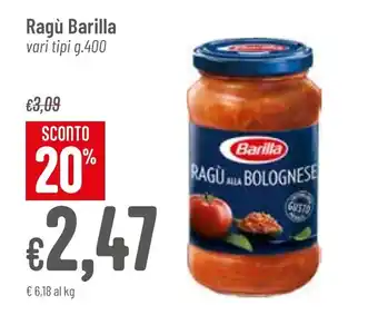 Pan Ragù Barilla vari tipi g.400 offerta