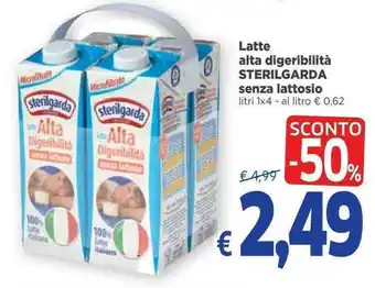 Famila Sterilgarda Latte alta digeribilità senza lattosio 1 litri x 4 offerta