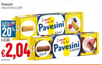 Pan Pavesini classici/cacao g.200 offerta