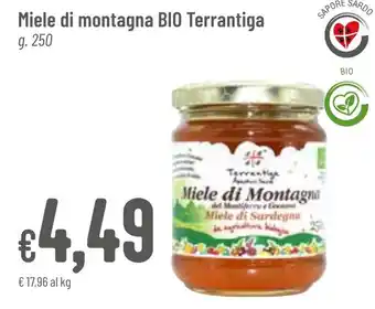 Pan Miele di montagna BIO Terrantiga g 250 offerta