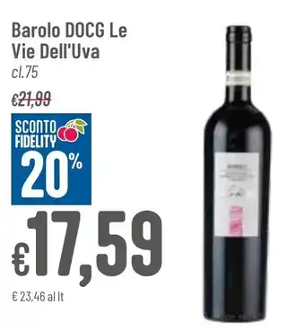 Pan Barolo DOCG Le Vie Dell'Uva cl.75 offerta