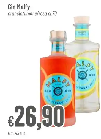 Gin Malfy arancia/limone/rosa cl.70