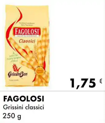 Iper Tosano FAGOLOSI Grissini classici 250 g offerta