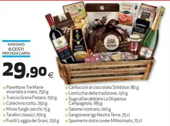 Coop MASSIMO 6 CESTI PER OGNI CARTA offerta