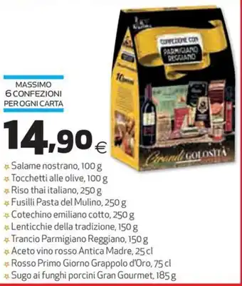 Coop MASSIMO 6 CONFEZIONI PER OGNI CARTA offerta