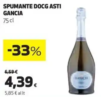 Coop SPUMANTE DOCG ASTI GANCIA 75 cl offerta