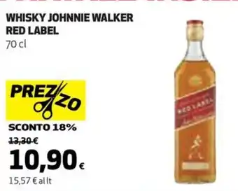 Coop WHISKY JOHNNIE WALKER RED LABEL 70 cl offerta
