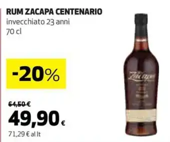 RUM ZACAPA CENTENARIO 70 cl