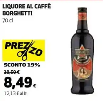 Coop LIQUORE AL CAFFÈ BORGHETTI 70 cl offerta