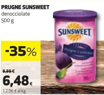 Coop PRUGNE SUNSWEET denocciolate 500 g offerta