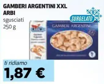 Coop GAMBERI ARGENTINI XXL ARBI sgusciati 250 g offerta