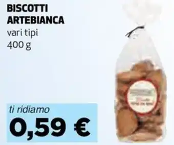 Coop BISCOTTI ARTEBIANCA vari tipi 400 g offerta
