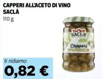 Coop CAPPERI ALL'ACETO DI VINO SACLÀ 110 g offerta