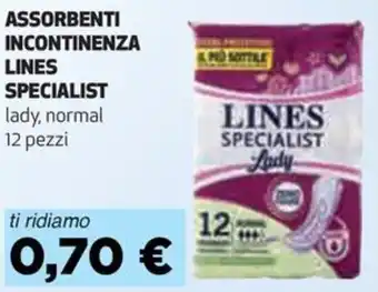 Coop ASSORBENTI INCONTINENZA LINES SPECIALIST offerta