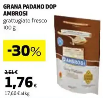 Coop GRANA PADANO DOP AMBROSI grattugiato fresco 100 g offerta