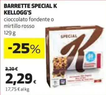 Coop BARRETTE SPECIAL K KELLOGG'S cioccolato fondente o mirtillo rosso 129 g offerta