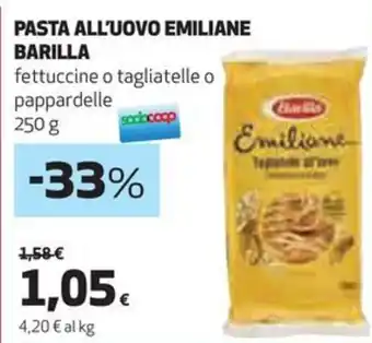 Coop PASTA ALL’UOVO EMILIANE BARILLA 250 g offerta