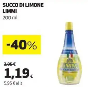 SUCCO DI LIMONE LIMMI 200 ml
