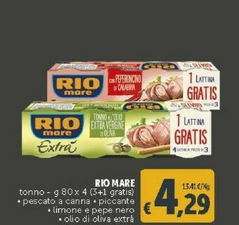 Deco Supermercati Rio Mare Tonno Pescato A Canna offerta