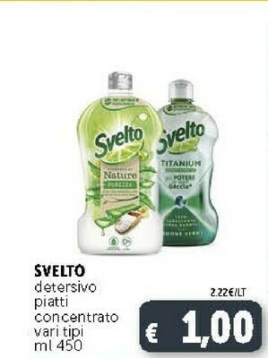 Deco Supermercati Svelto Detersivo Piatti Concentrato offerta