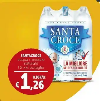 Deco Supermercati Santa croce Acqua Minerale Naturale offerta
