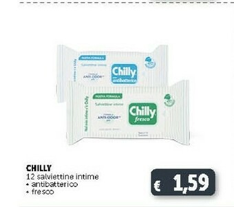 Deco Supermercati Chilly 12 Salviettine Intimo Antibatterico offerta