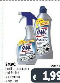 Deco Supermercati Smac Brilla Acciaio Crema 500 Ml offerta