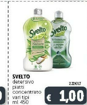 Deco Supermercati Svelto 8710847990762 Detersivo Per Piatti Gel 450 Ml offerta