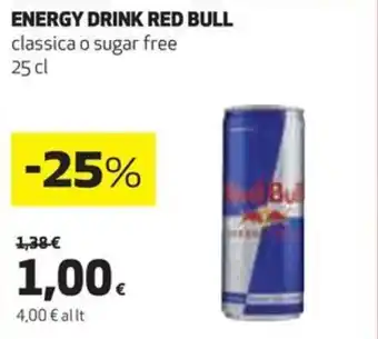 Coop ENERGY DRINK RED BULL classica o sugar free 25 cl offerta