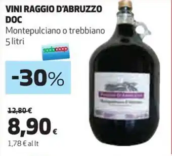Coop VINI RAGGIO D'ABRUZZO DOC Montepulciano o trebbiano 5 litri offerta