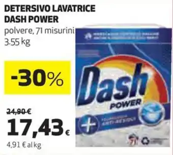 Coop DETERSIVO LAVATRICE DASH POWER polvere, 71 misurini 3.55 kg offerta