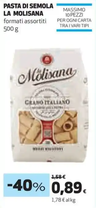 Coop PASTA DI SEMOLA LA MOLISANA formati assortiti 500 g offerta