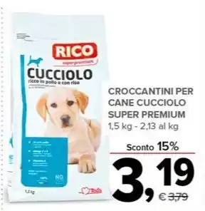 Todis CROCCANTINI PER CANE CUCCIOLO SUPER PREMIUM 1,5 kg offerta