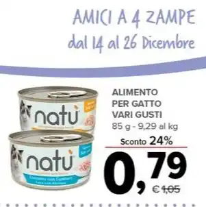 Todis ALIMENTO PER GATTO VARI GUSTI 85 g offerta
