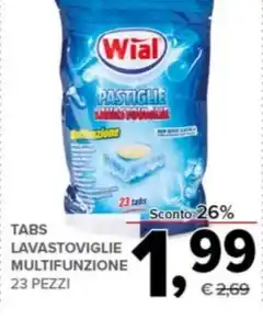 Todis TABS LAVASTOVIGLIE MULTIFUNZIONE 23 PEZZI offerta