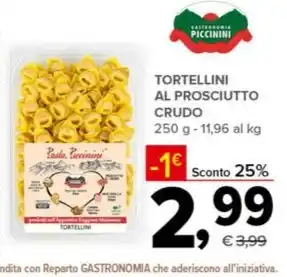 Todis TORTELLINI AL PROSCIUTTO CRUDO offerta