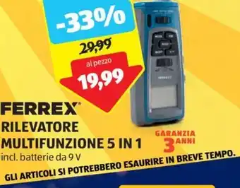 ALDI FERREX RILEVATORE MULTIFUNZIONE 5 IN 1 offerta