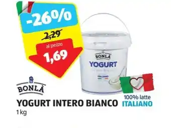 ALDI YOGURT INTERO BIANCO ITALIANO 1 kg offerta