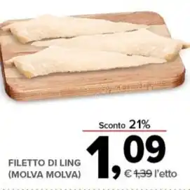 Todis FILETTO DI LING (MOLVA MOLVA) offerta