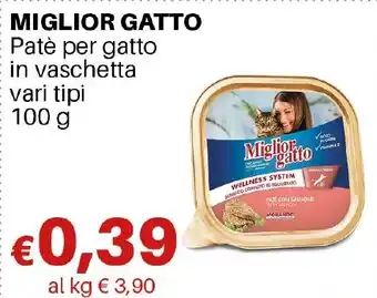 MIGLIOR GATTO Patè per gatto in vaschetta vari tipi 100 g