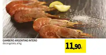 Coop GAMBERO ARGENTINO INTERO decongelato, al kg offerta