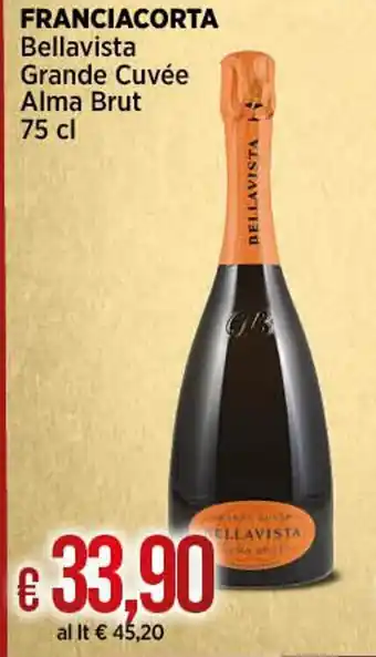 Ipercoop FRANCIACORTA Bellavista Grande Cuvée Alma Brut 75 cl offerta