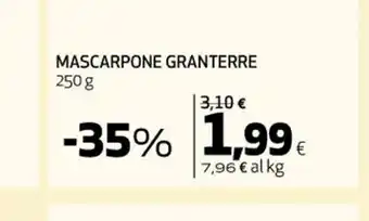 Coop MASCARPONE GRANTERRE 250 g offerta