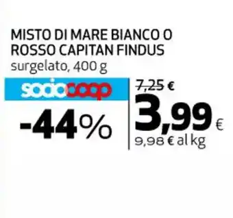 Coop MISTO DI MARE BIANCO O ROSSO CAPITAN FINDUS surgelato, 400 g offerta