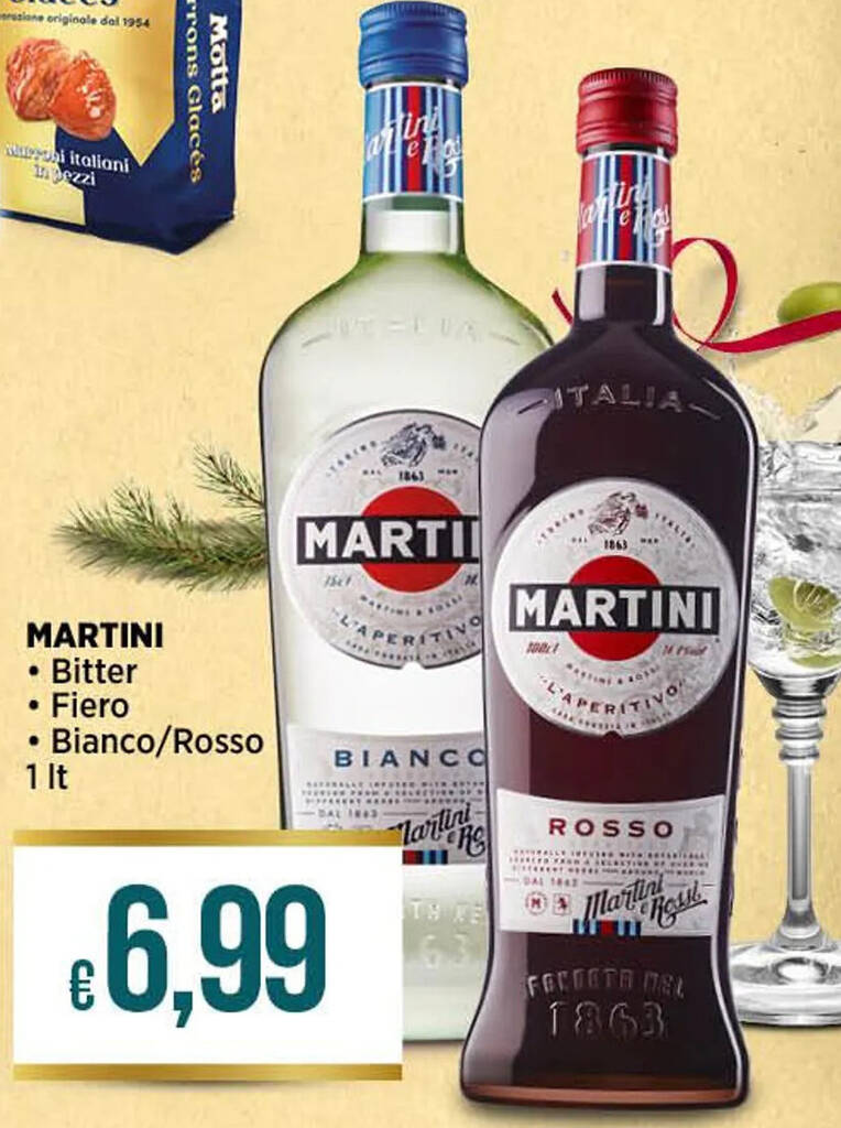 MARTINI Bitter Fiero Bianco/Rosso 1 lt offerta di Ipercoop