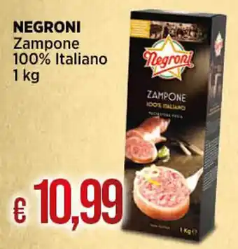 Ipercoop NEGRONI Zampone 1 kg offerta